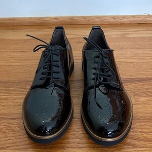Women's Black Oxford Leather Attilio Giusti Leombruni Shoes